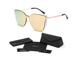 Privé Revaux The Madam Champagne Gold | De originele Amalia zonnebril | Stoere oversized bril frame met extra grote brillenglazen
