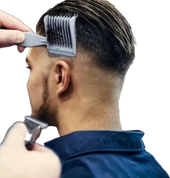 Fritzline® opscheerkam | kam voor trimmer | tondeuse | kapperskam | opscheren | handig voor doe het zelf kapper | blend fade comb