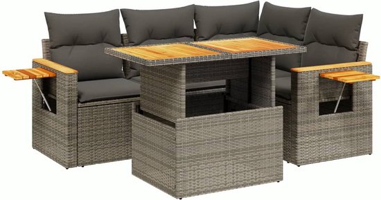 vidaXL-5-delige-Loungeset-met-kussens-poly-rattan-grijs