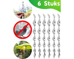 Summer Spark Vogel Afschrik Spiraalstaaf 6 Stuks - Duivenverjager - Holografisch Vogelverjager - Vogelverschrikker – Duivenwering – Alternatief voor Duivenpinnen en Vogelnet