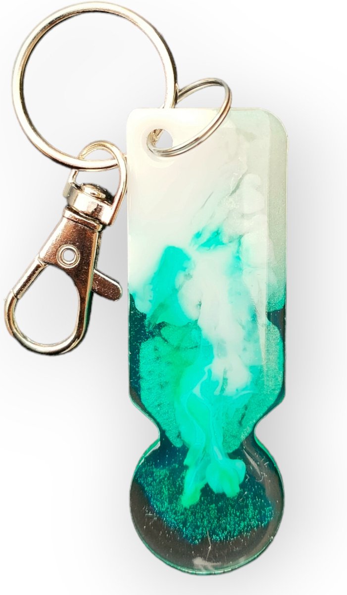 Resin Art JR: Winkelwagenmuntje / Muntje voor in winkelwagen / Sleutelhanger