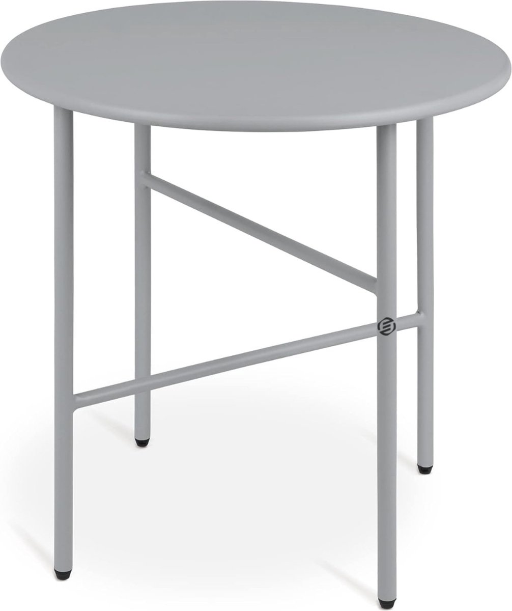 Equivera Bijzettafel Buiten - Bijzettafel Tuin - Salontafel Buiten - Salontafel Tuin - Koffietafel Buiten - Voor Binnen en Buiten - Must Have Voor Jouw Tuin! Grijs