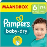 Pampers Bébé Dry Taille 6 - 176 Couches Boîte Mensuelle