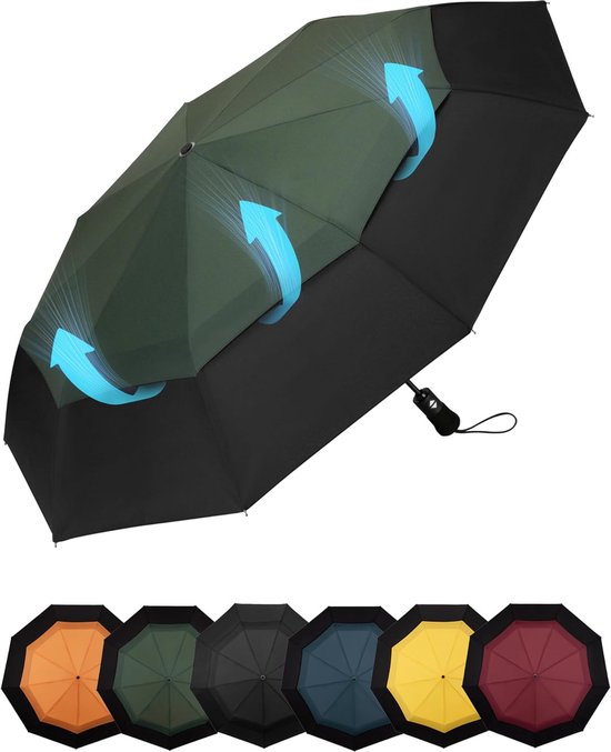FALCONE® - Storm Paraplu XXL - Windproof - 140 cm - Marine Blauw