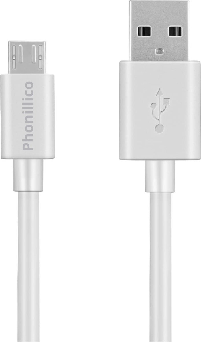 Câble Micro USB Blanc 1 Mètre Pour Huawei Y6 2018 - Neuf NOVAGO