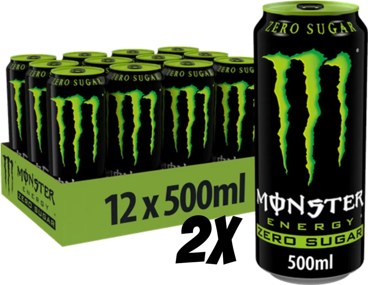 2x Monster Energy Zero 2x 12 x500ml
