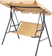 Vervangende schommelstoelhoes - beige - 138 x 52 cm - voor tuinschommel en hangstoel