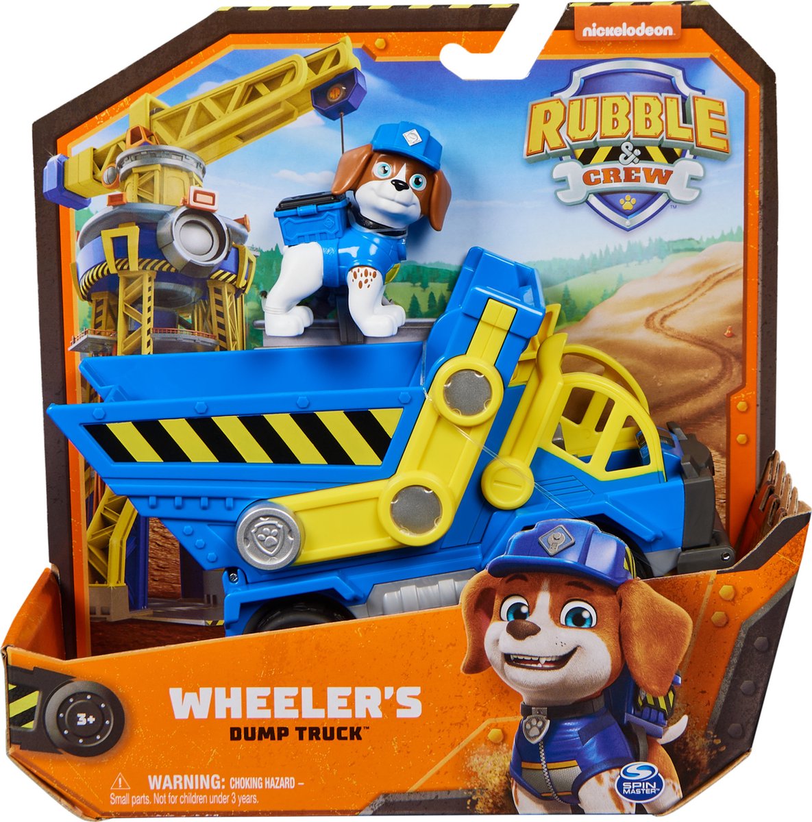 Rubble & Crew - Wheeler's Kiepwagen met speelfiguur en beweegbare onderdelen - PAW Patrol speelgoed