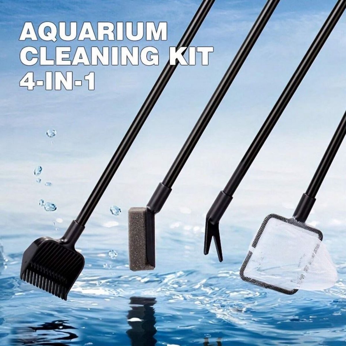 4-delige aquarium schoonmaatset
