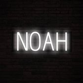 NOAH - Neon LED Lamp Kinderkamer | SpellBrite | 45 x 16 cm | 6 Dimstanden & 8 Lichtanimaties | Naamlamp Wandlamp Neon Verlichting