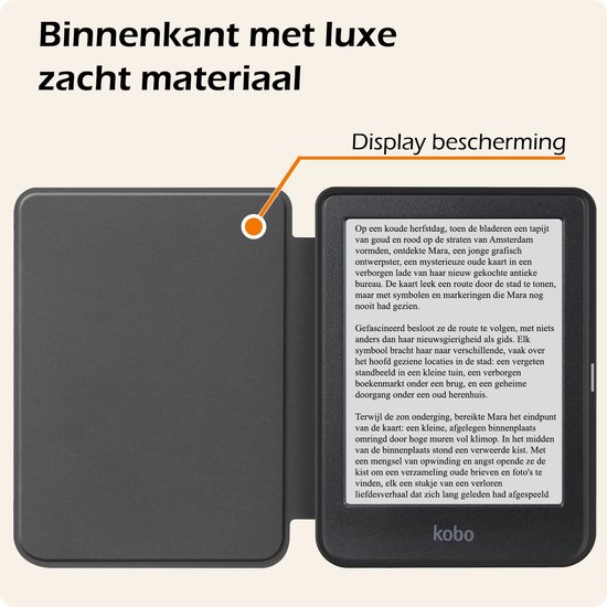 Hoesje Geschikt voor Kobo Clara BW Hoes Book Case - Hoes Geschikt voor Kobo Clara BW Hoesje Book Cover - Graffity van Hoesje  — afbeelding 4