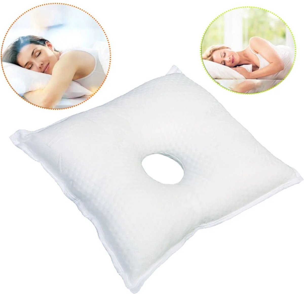 Orthopedisch kussen met gat - Ringkussen - Ergonomisch kussen - Zijslaapkussen - Body pillow - Donut kussen