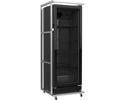 Framecool Verticale Flessenkoeler in RVS Trolley met Frame FVCB01 - Zwart - 350 Liter