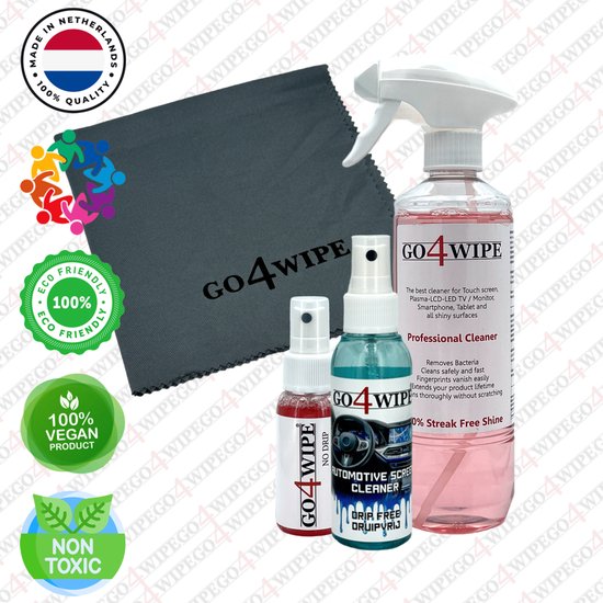 Go4Wipe 50 ml + 100 ml Kit de réduction pour nettoyeur d'écran professionnel (image)