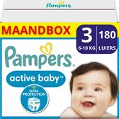 Pampers Active Baby Maat 3 - 180 Luiers Maandbox