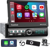 NHOPEEW Autoradio - Flip Out Touch Screen - Apple Carplay en Android Auto - 1DIN