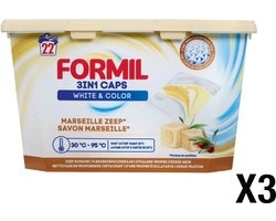 Formil 3-in-1 wasmiddel caps Economisch pakket - 3 stuks (Met nieuw pakket)