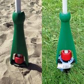 Vario Drill Parasolstandaard met vloerpluggen voor strand en camping - Zwart, Made in Germany