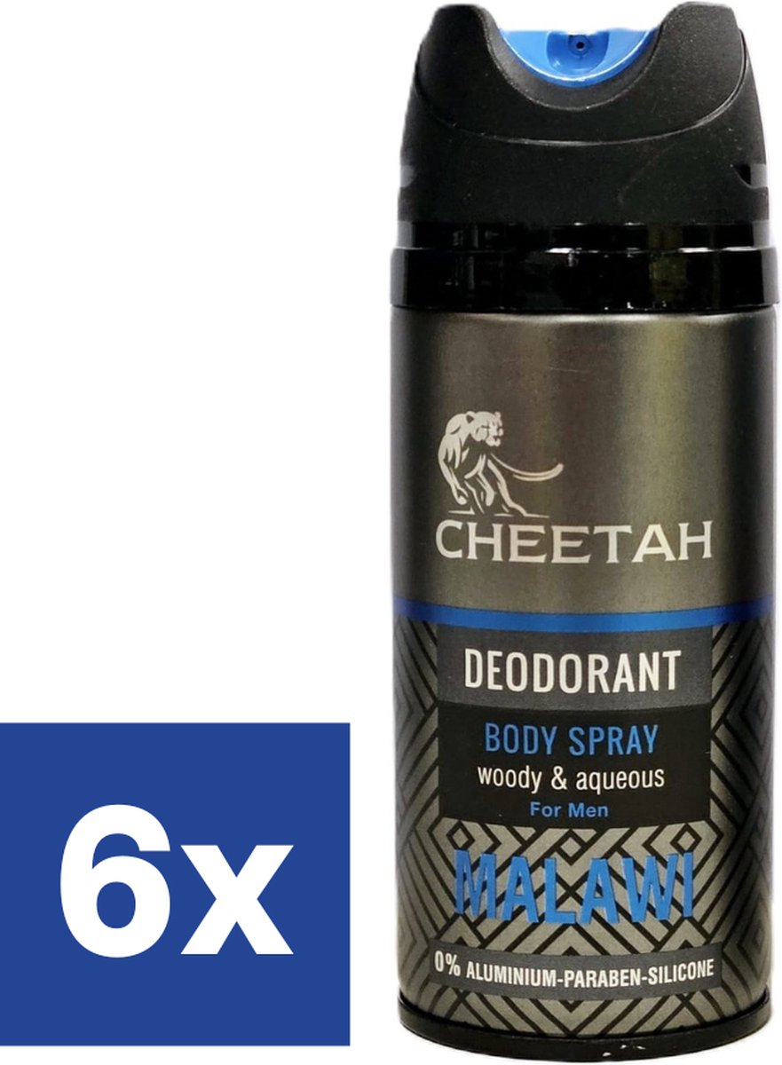 Goedkoopste Cheetah Deo Spray Malawi - 6 x 150 ml