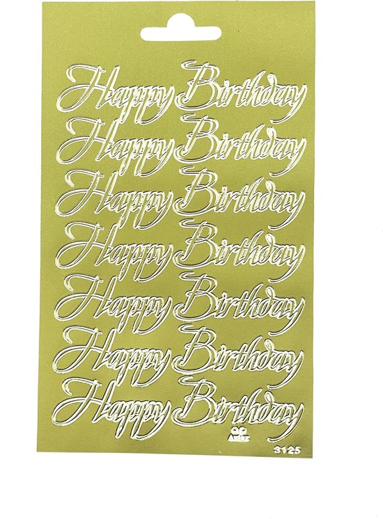 Feesthoedje Happy Birthday Luxe - 33 cm