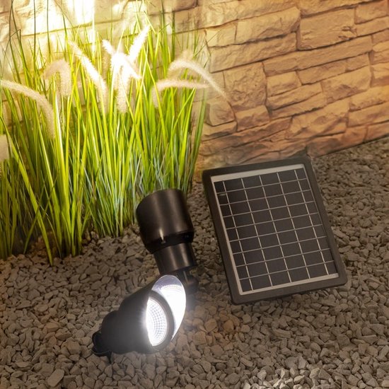 Solar tuinverlichting - Prikspot tuinverlichting 'Heads' - Complete set met twee spots - Los solarpaneel - Op zonne-energie