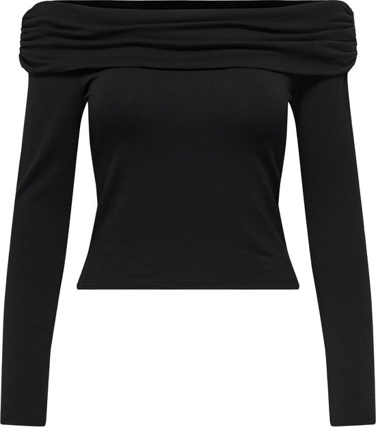 Only T-shirt Onllive Love L/s Off Shoulder Cs To 15336324 Black Dames Maat - XS