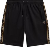 Fred Perry Taped sweat short - black warm stone