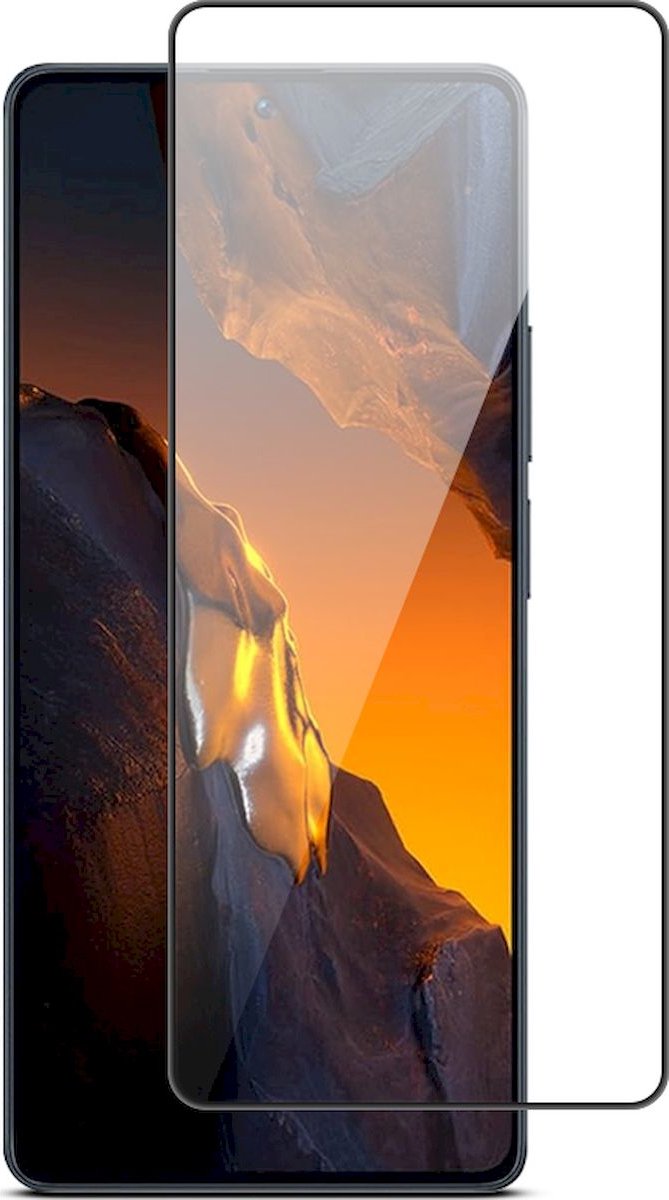 Mobigear Screenprotector geschikt voor POCO F5 Glazen | Mobigear Premium Screenprotector - Case Friendly - Zwart