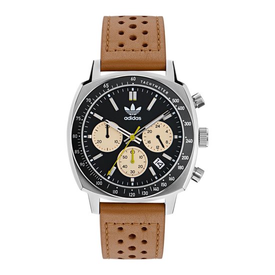 Adidas Originals Master Originals One Chrono AOFH23576 Horloge - Leer - Bruin - Ø 44 mm