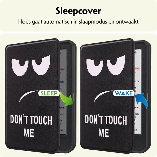 Hoesje Geschikt voor Kobo Clara Colour Hoes Bescherm Hoesje Case Sleep Cover Met Screenprotector - Hoes Geschikt voor Kobo Clara Colour Hoesje - Don't Touch Me van Hoesje  — afbeelding 3