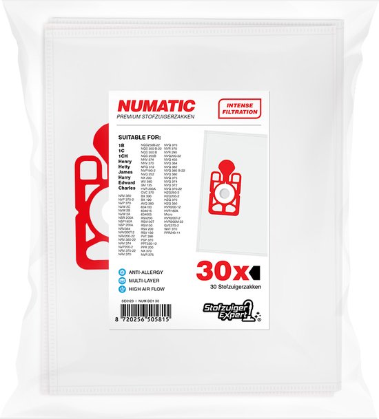 Numatic Henry HVR 200-22 Numatic Henry series Numatic Stofzuigerzakken