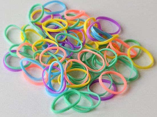 Hisa - Mini élastiques à cheveux colorés de Pâques - Élastique - Élastique - Bande élastique - Cheveux - Accessoires de vêtements pour bébé - Pâques - environ 250 pièces - Diamètre 16 mm - 1,6 cm