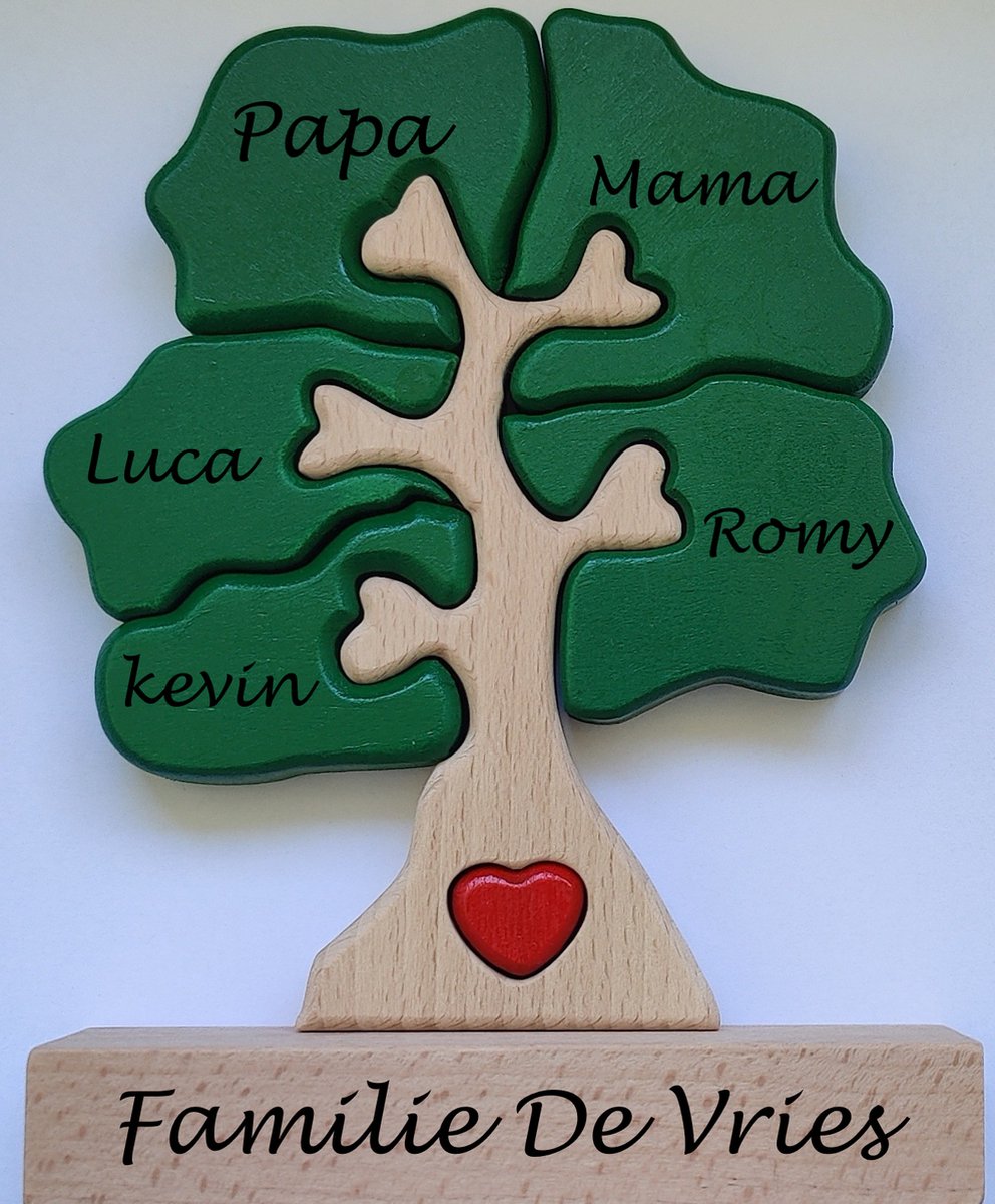 Goedkoopste Gepersonaliseerde Stamboom puzzel 5 namen - geboorte - kraam cadeau - Vaderdagcadeau - moederdagcadeau - Babygeschenkset