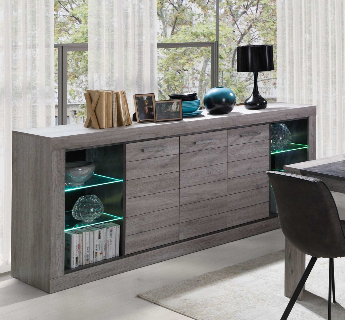 Favorie - dressoir Twido 224cm breed met ledverlichting