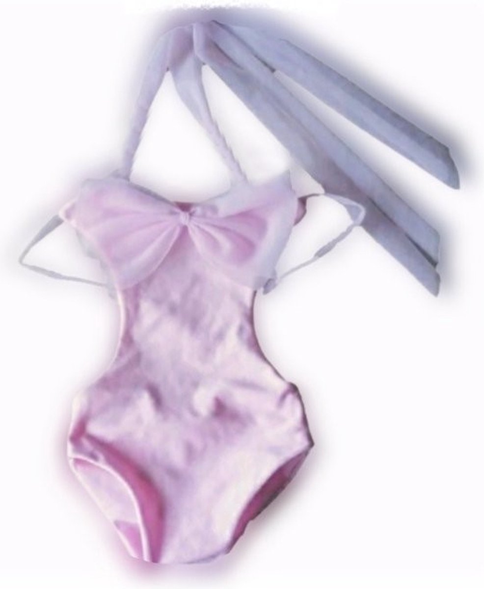 Maat 98 Monokini badpak roze Dierenprint panterprint badkleding baby en kind zwemkleding zwempak