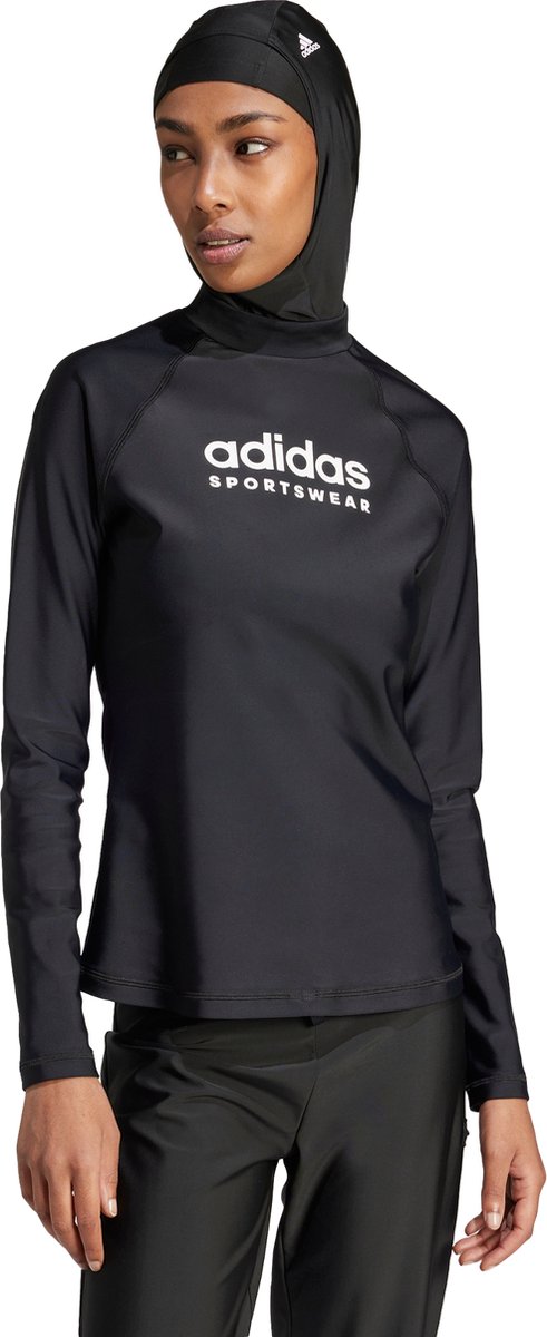 adidas Sportswear Rashguard met Lange Mouwen - Dames - Zwart- S