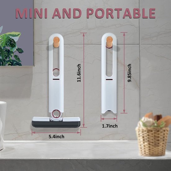 Nuyhadds Mini Mop, Spray Mop | Mini Portable Small Mop | Stofreiniger huishouden voor keuken badkamer servies Nuyhadds Mini Mop, Spray Mop | Mini Portable Small Mop | Stofreiniger huishouden voor keuken badkamer servies