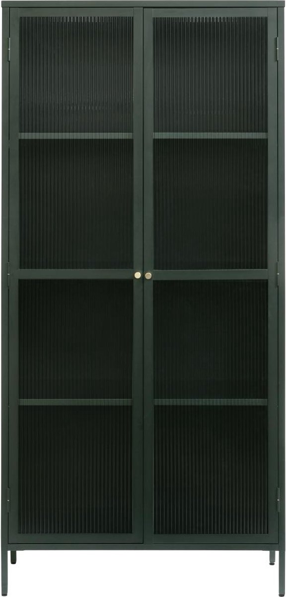Nordic Home - Olan glazen vitrinekast - 190 cm - groen