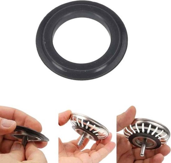 Rubberen Afdichtingsring voor korfplug - rubber | afdichting | spoelbak | korfplug | zeef | zeefrubber | rubberring | binnenmaat : 32 mm | buitenmaat : 56 mm