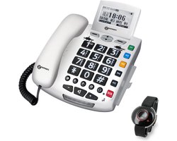 Bekabelde telefoon Geemarc Sereniteiten en een SOS-armband