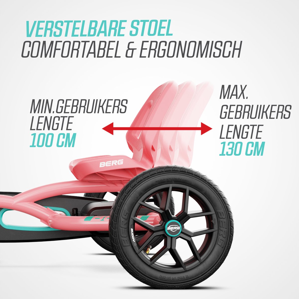 BERG Buddy Lua Skelter - 3+ Jaar - Verstelbare Stoel - Vrijloopautomaat - Roze — afbeelding 10