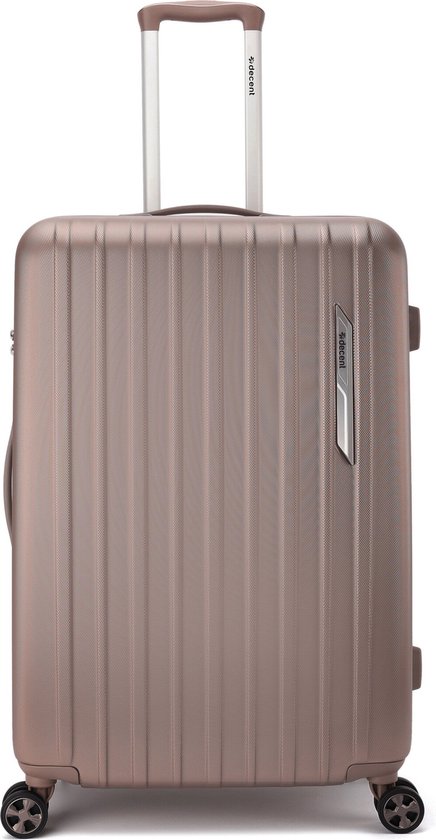Decent PARADISO Grote koffer 76x45x30 – Grote maat trolley - Lichtgewicht koffer - Reiskoffer - Veilig TSA Cijferslot – Champagne