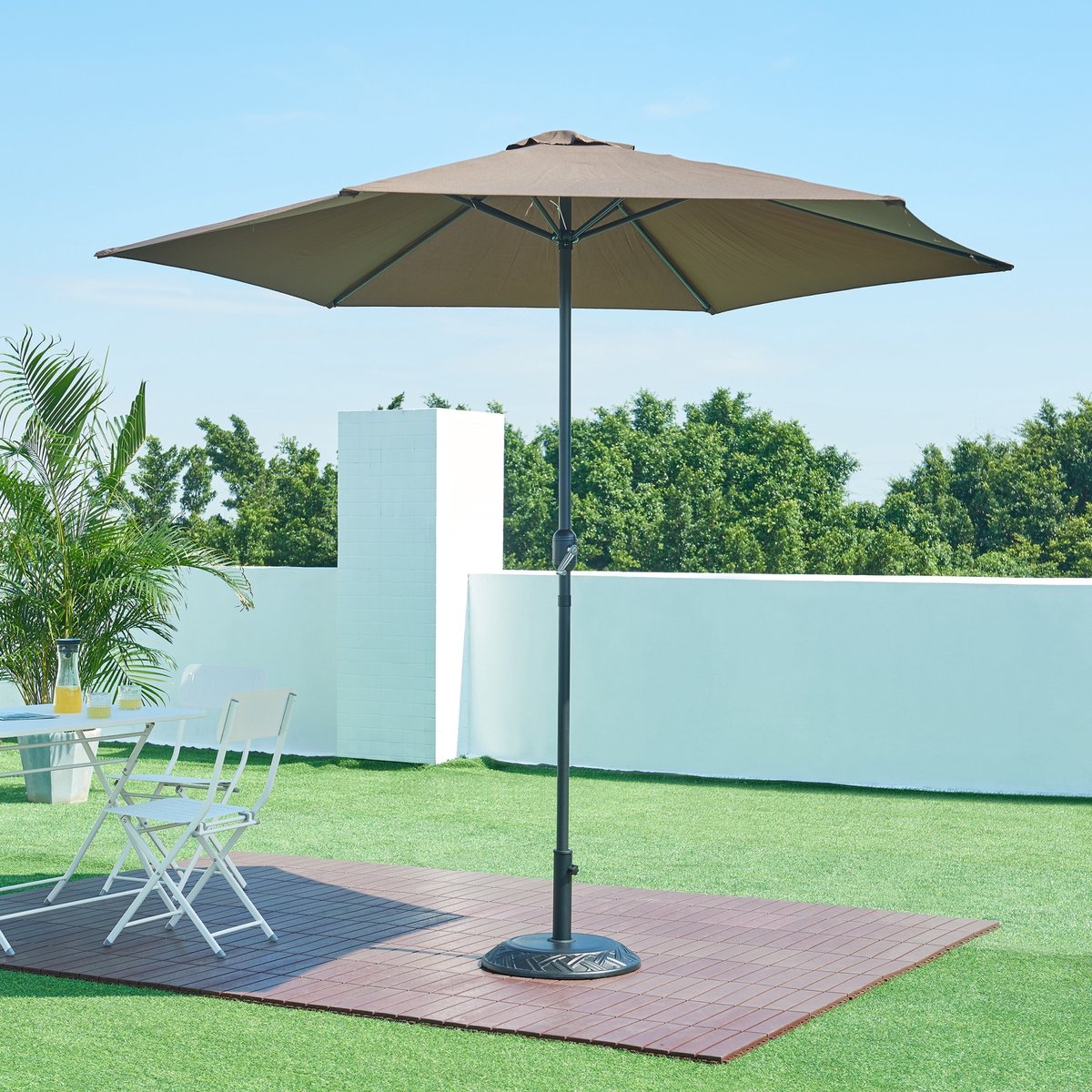 Parasolvoet Bisegna parasolhouder beton rond Ø50x7 cm zwart casa.pro
