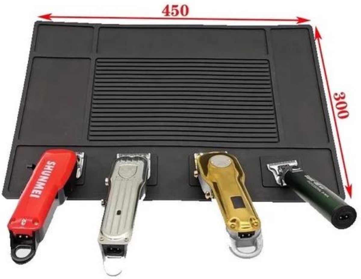 Merkloos Magnetische tondeuse mat Magnetische clipper mat voor kappers voor barbers