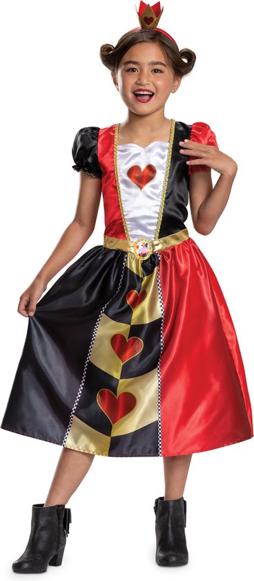 DISNEY - ALICE IN WONDERLAND, Hartenkoningin jurk Classic, Maat XS (3T-4T jaar), Meisjes