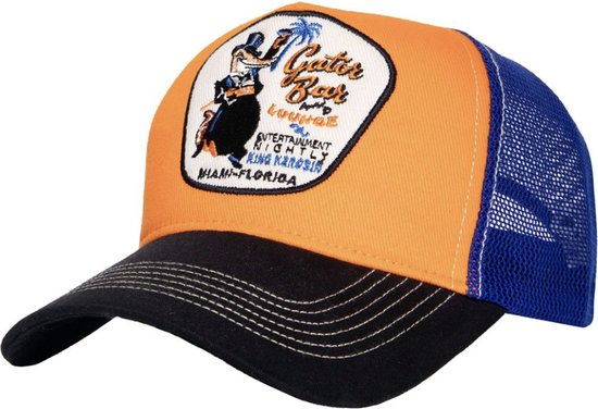 King Kerosin Gator Bar Trucker Pet Blauw & Oranje King Kerosin