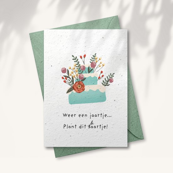 Groeipapier wenskaart | Felicitatie| Growingpaper | Losse wenskaart | Plantbare kaart | Duurzame kaart | Verjaardadskaart | Inclusief envelop | Prijs inclusief verzendkosten