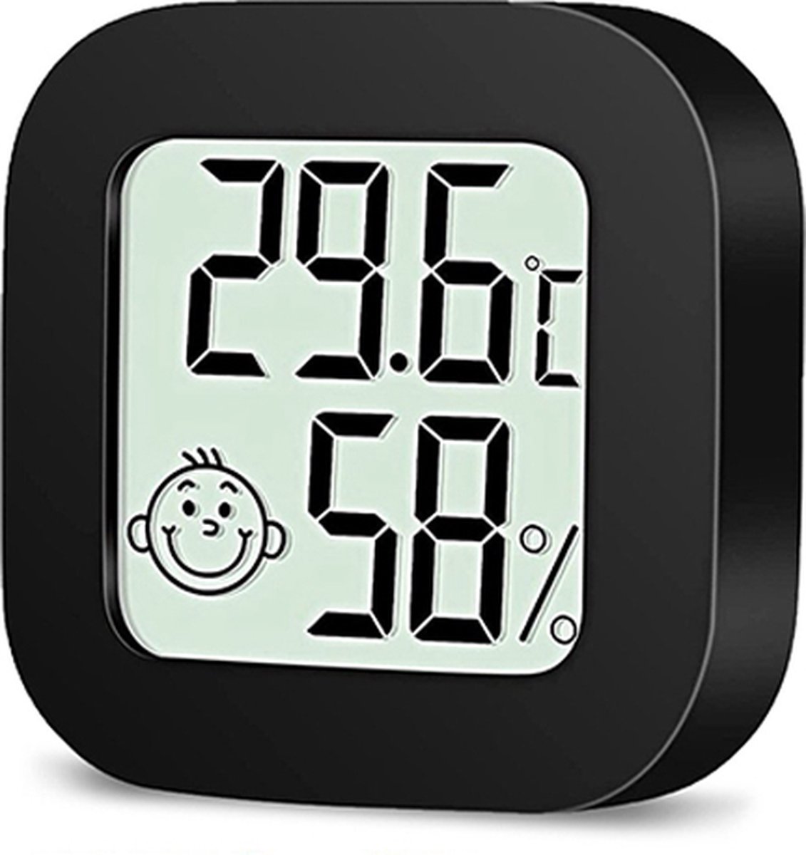 Bol.com Hygrometer - Digitale Weerstation - Luchtvochtigheidsmeter - Thermometer Voor Binnen - Inclusief Batterij en plakstrip aanbieding