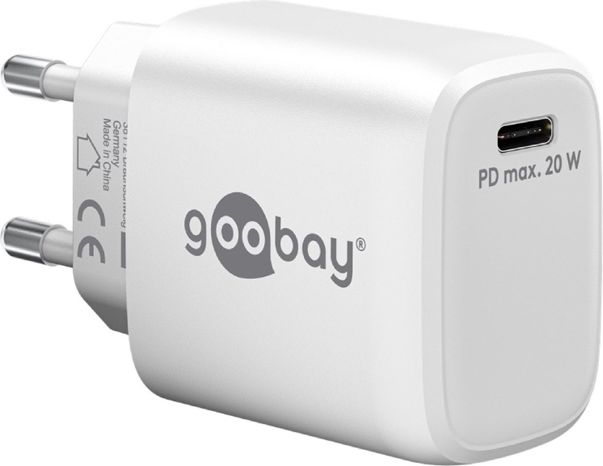 Goobay 65406 oplader voor mobiele apparatuur Hoofdtelefoons, Laptop, Smartphone Wit AC Binnen