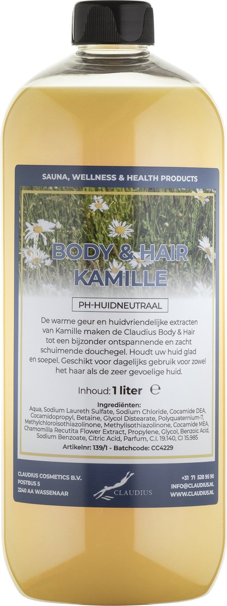 Goedkoopste Body & Hair Kamille 1 liter - 2 in 1 voor lichaam en haar.